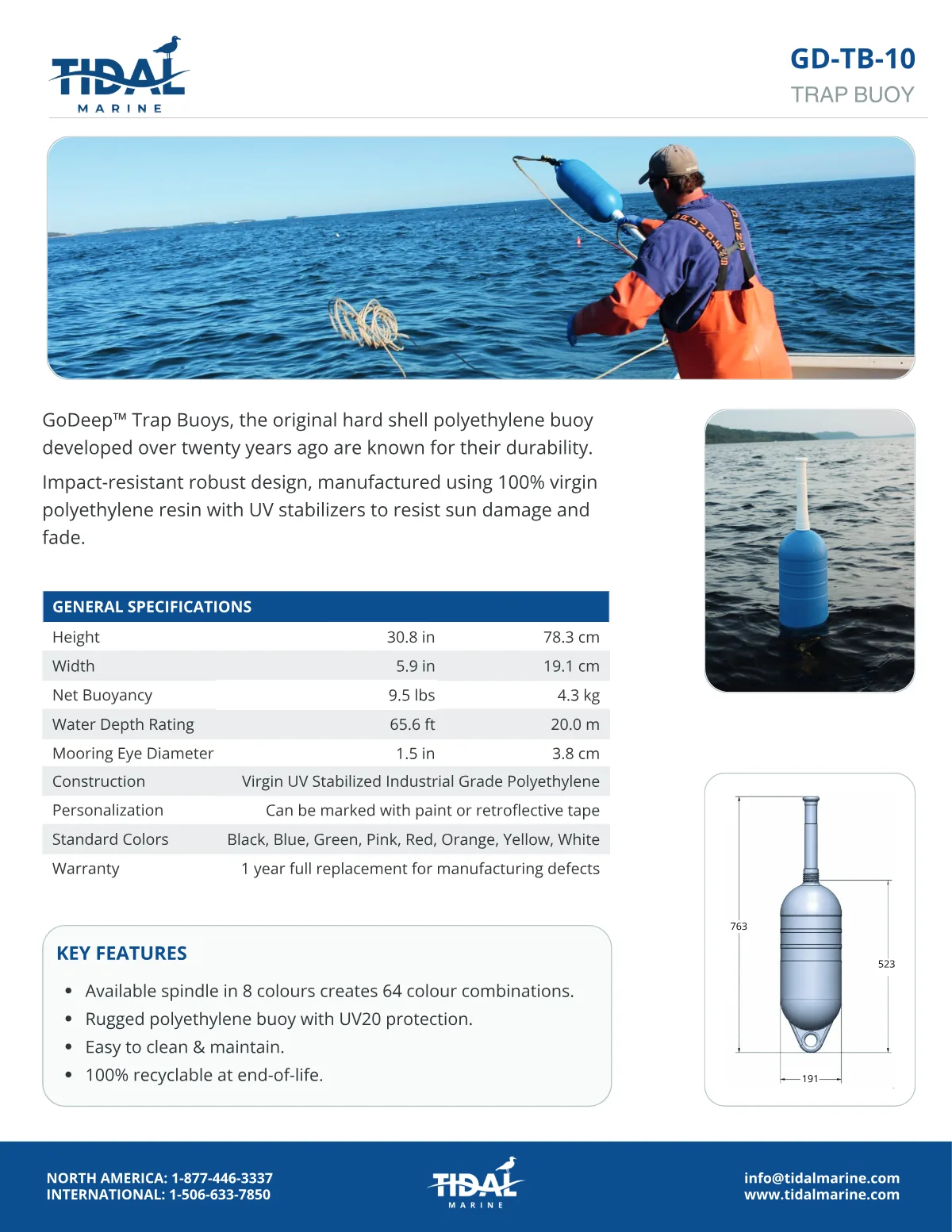 Spec sheet for GD-TB-10