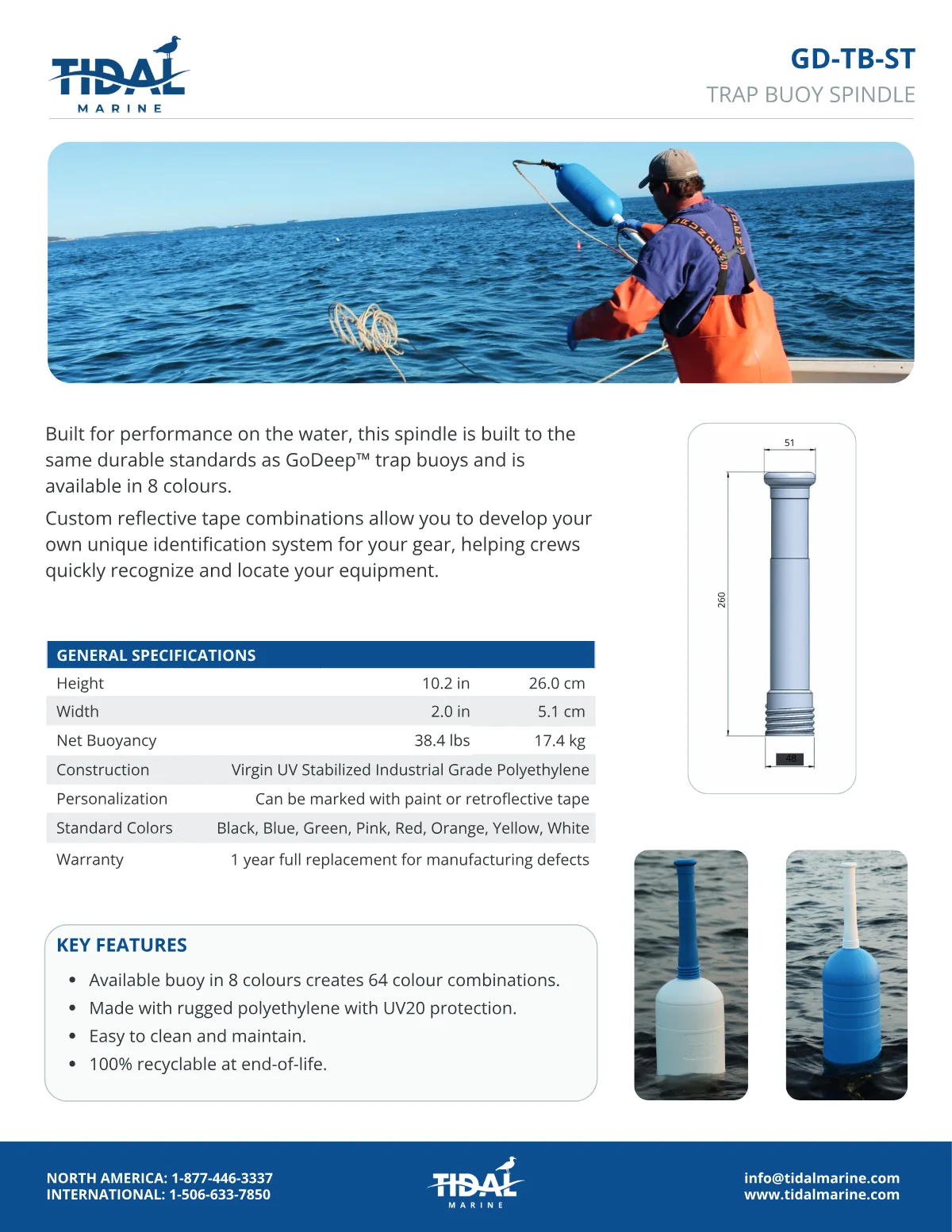 Spec sheet for GD-TB-ST