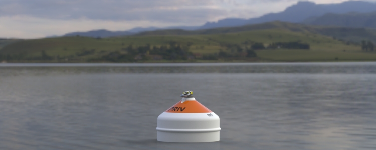 mooring buoy in a lake