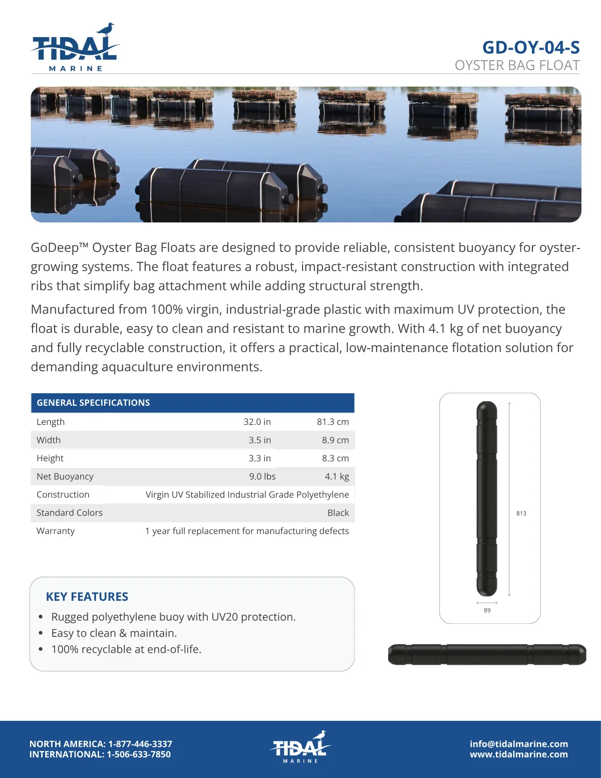 Spec sheet for GD-OY-04-S