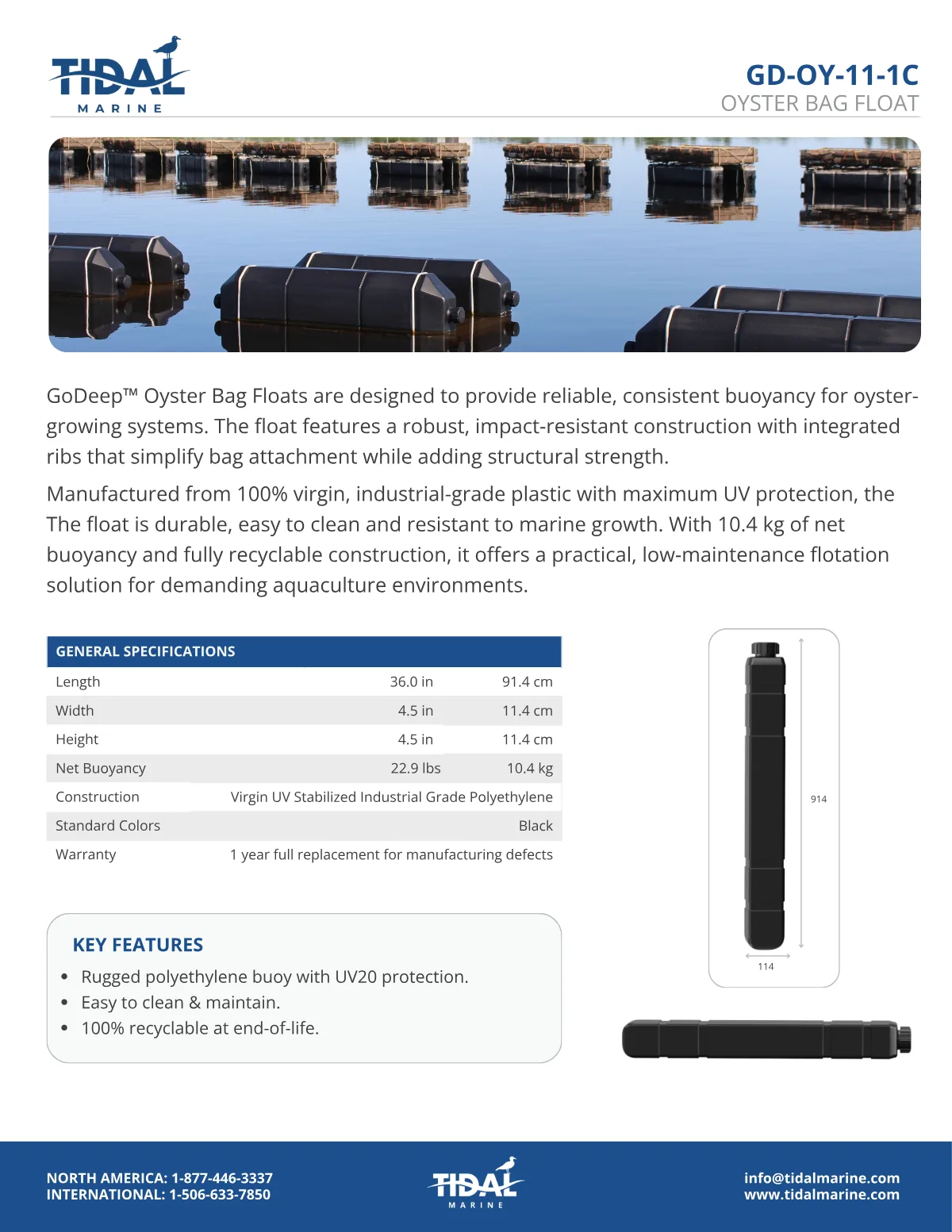 Spec sheet for GD-OY-11-1C
