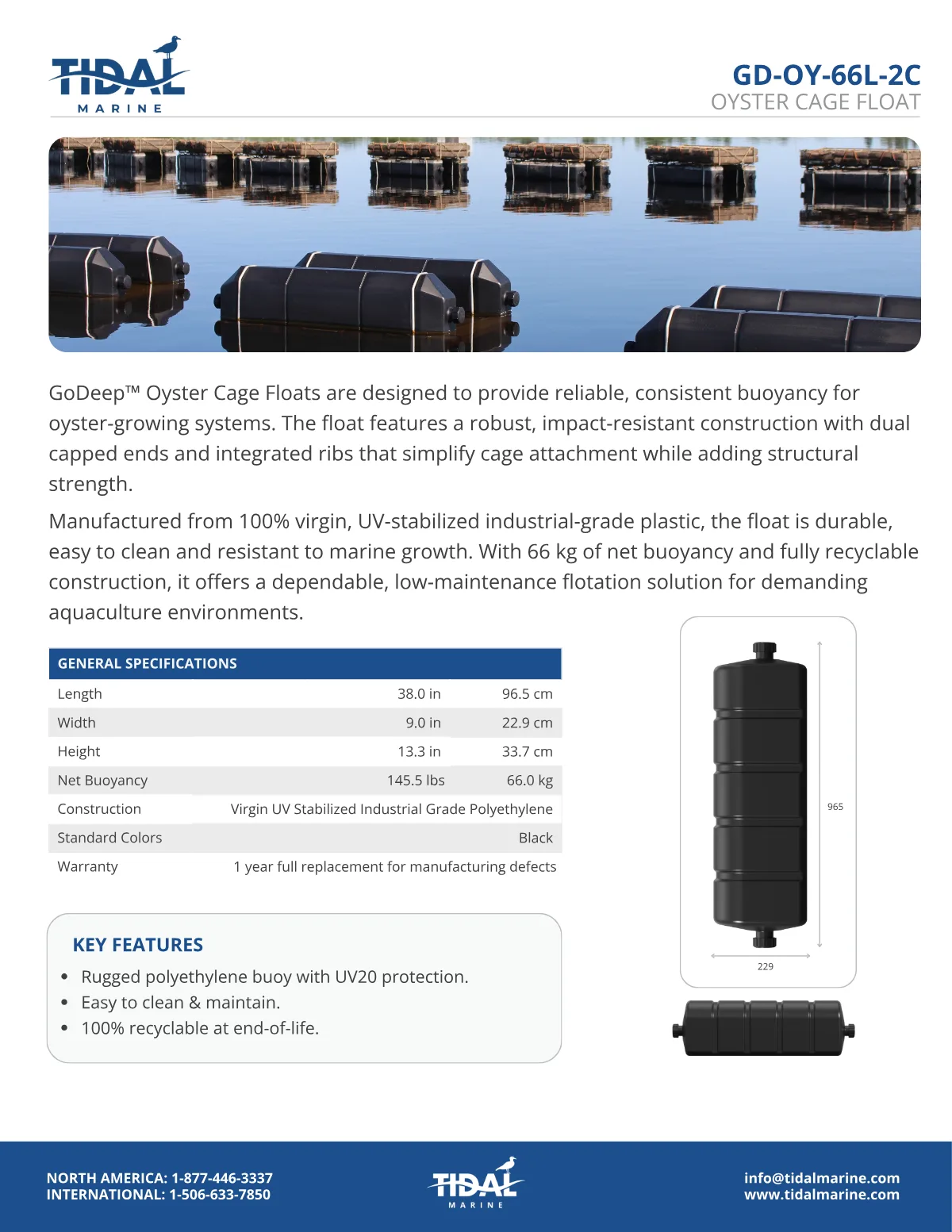 Spec sheet for GD-OY-66L-2C