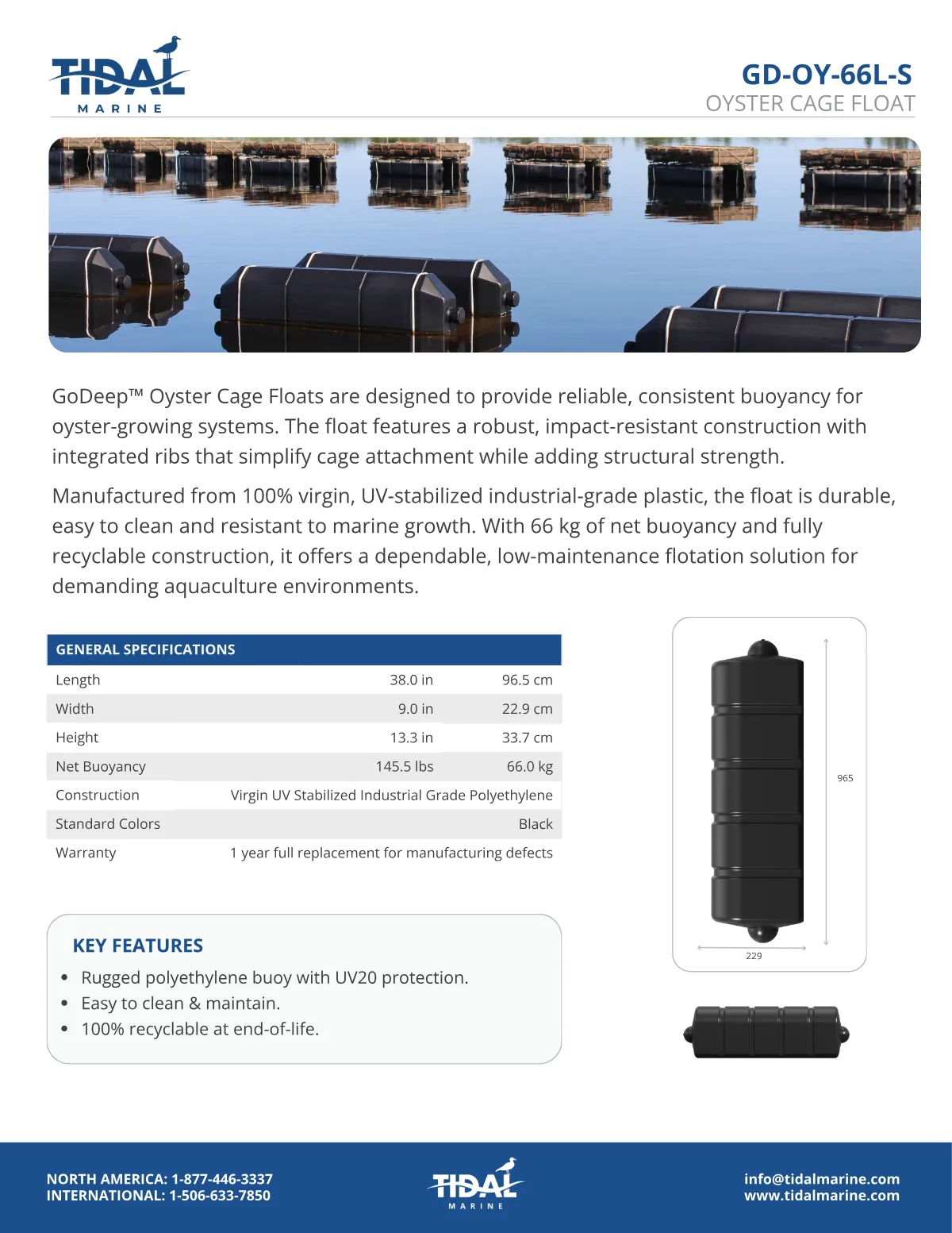 Spec sheet for GD-OY-66L-S