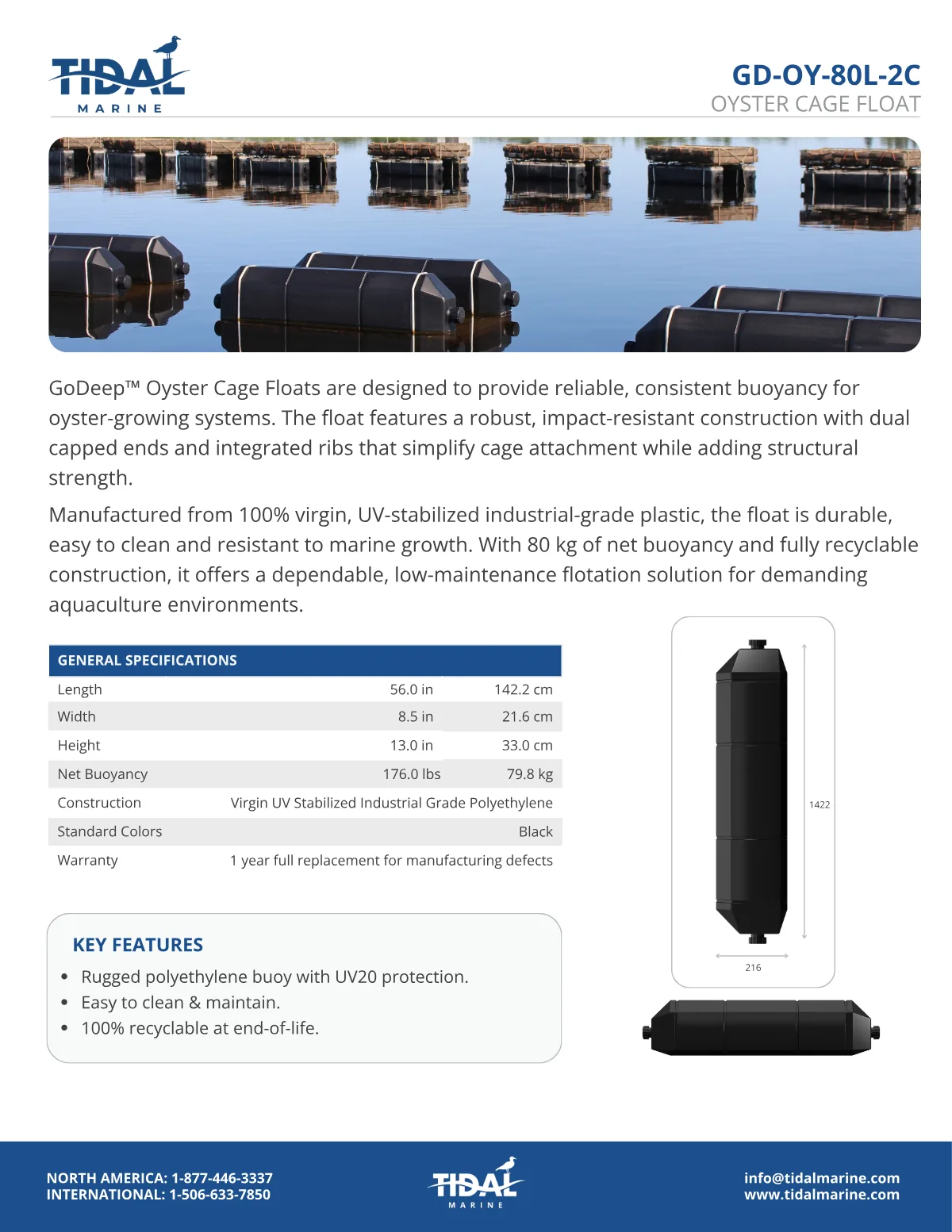 Spec sheet for GD-OY-80L-2C