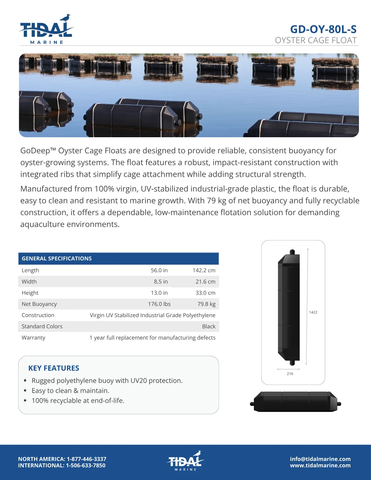 Spec sheet for GD-OY-80L-S